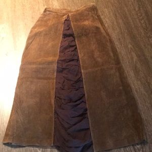 Suede Long Custom Skirt